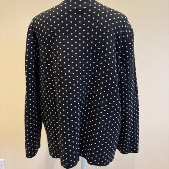 Anne Klein Black and White Polka Dot Cardigan XXL - Picture 7 of 11